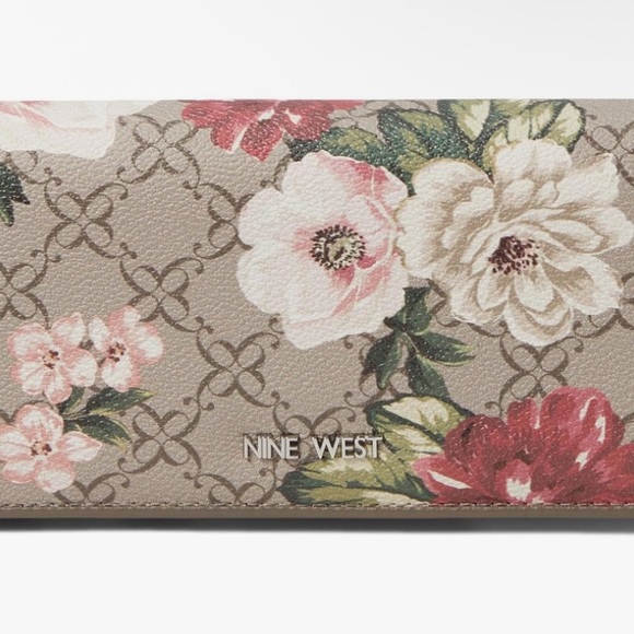 Nine West Floral Women's Wallet - Beige and Pink - Picture 3 of 6